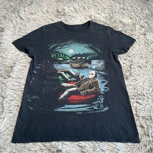 Nightmare on Elm Street Tshirt Mens Medium Navy Blue Jason Vorhees Horror Movie